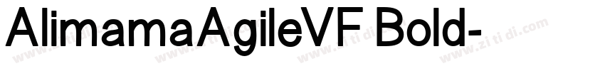 AlimamaAgileVF Bold字体转换